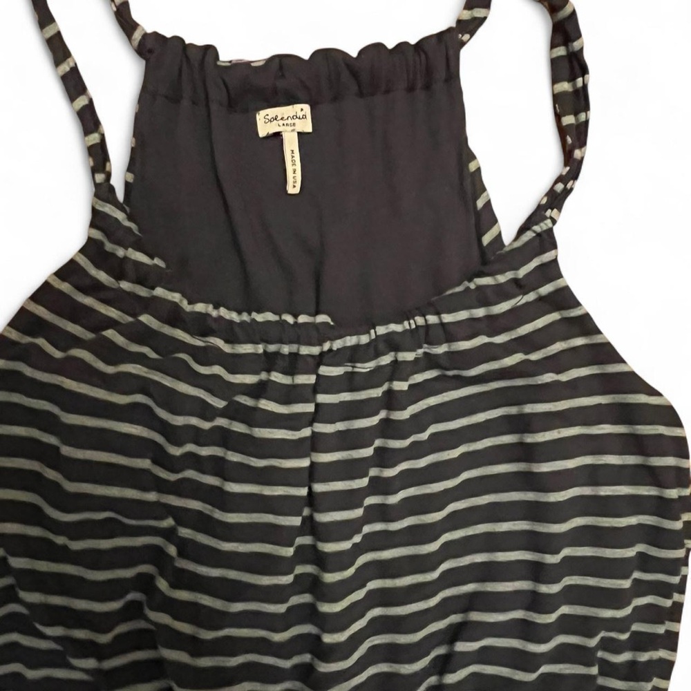 Splendid strappy blue striped skater midi dress - Picture 3 of 4